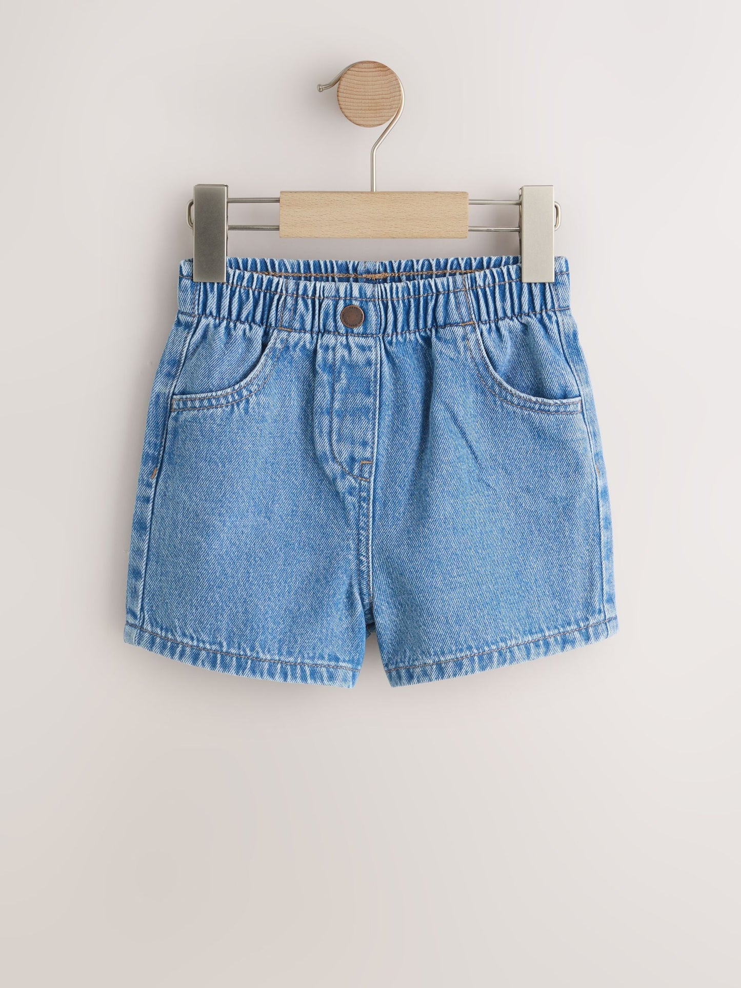 Dsiney Kidz - Mid Blue & Dark Blue Denim Pull On Shorts 2 Pack (3mths-10yrs) image 7