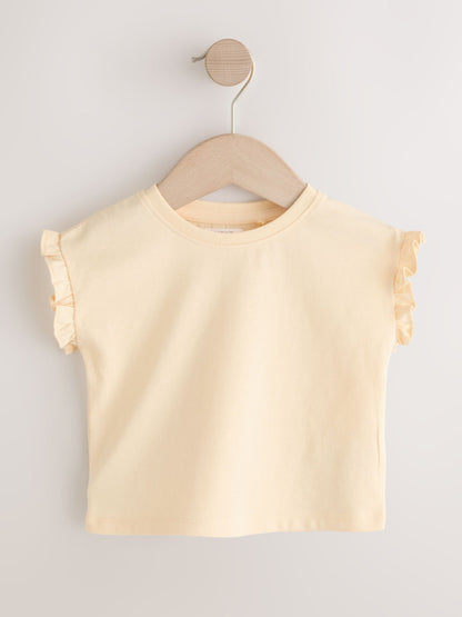 Mid Blue Floral Embroidered Denim Playsuit and T-Shirt (3mths-7yrs) image 5