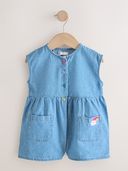 Dsiney Kidz - Blue Denim Sleeveless Playsuit (3mths-7yrs) image 6