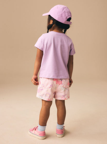 Dsiney Kidz - Pink Graffiti Print Pull On Denim Shorts (3mths-10yrs) image 3