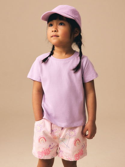 Dsiney Kidz - Pink Graffiti Print Pull On Denim Shorts (3mths-10yrs) image 4