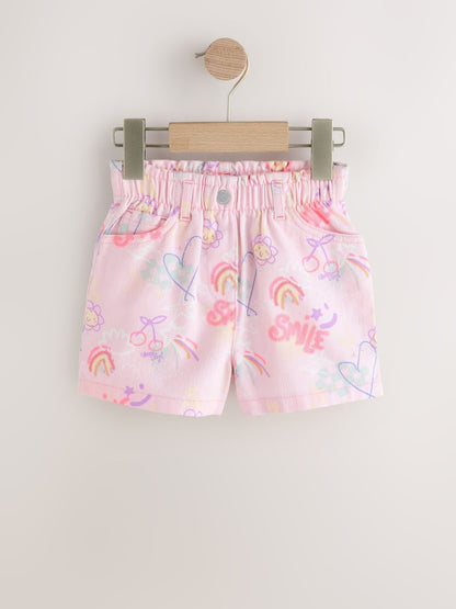 Dsiney Kidz - Pink Graffiti Print Pull On Denim Shorts (3mths-10yrs) image 5