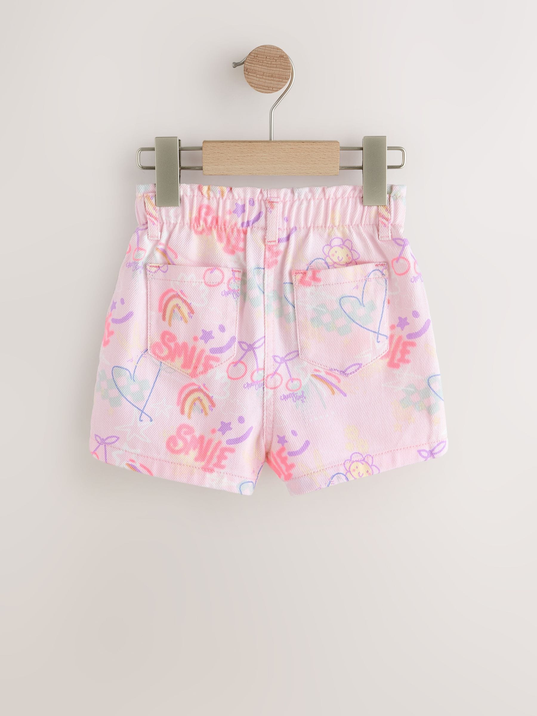 Dsiney Kidz - Pink Graffiti Print Pull On Denim Shorts (3mths-10yrs) image 6