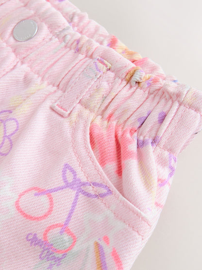 Dsiney Kidz - Pink Graffiti Print Pull On Denim Shorts (3mths-10yrs) image 7