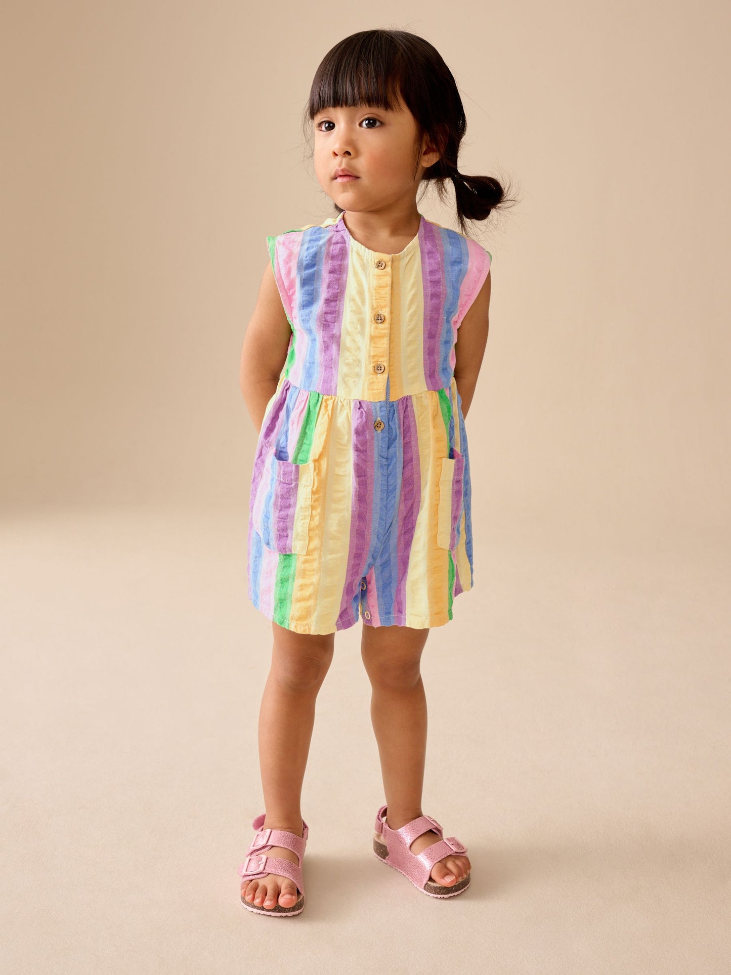 Dsiney Kidz - Rainbow Stripe Sleeveless Playsuit (3mths-7yrs) image 1
