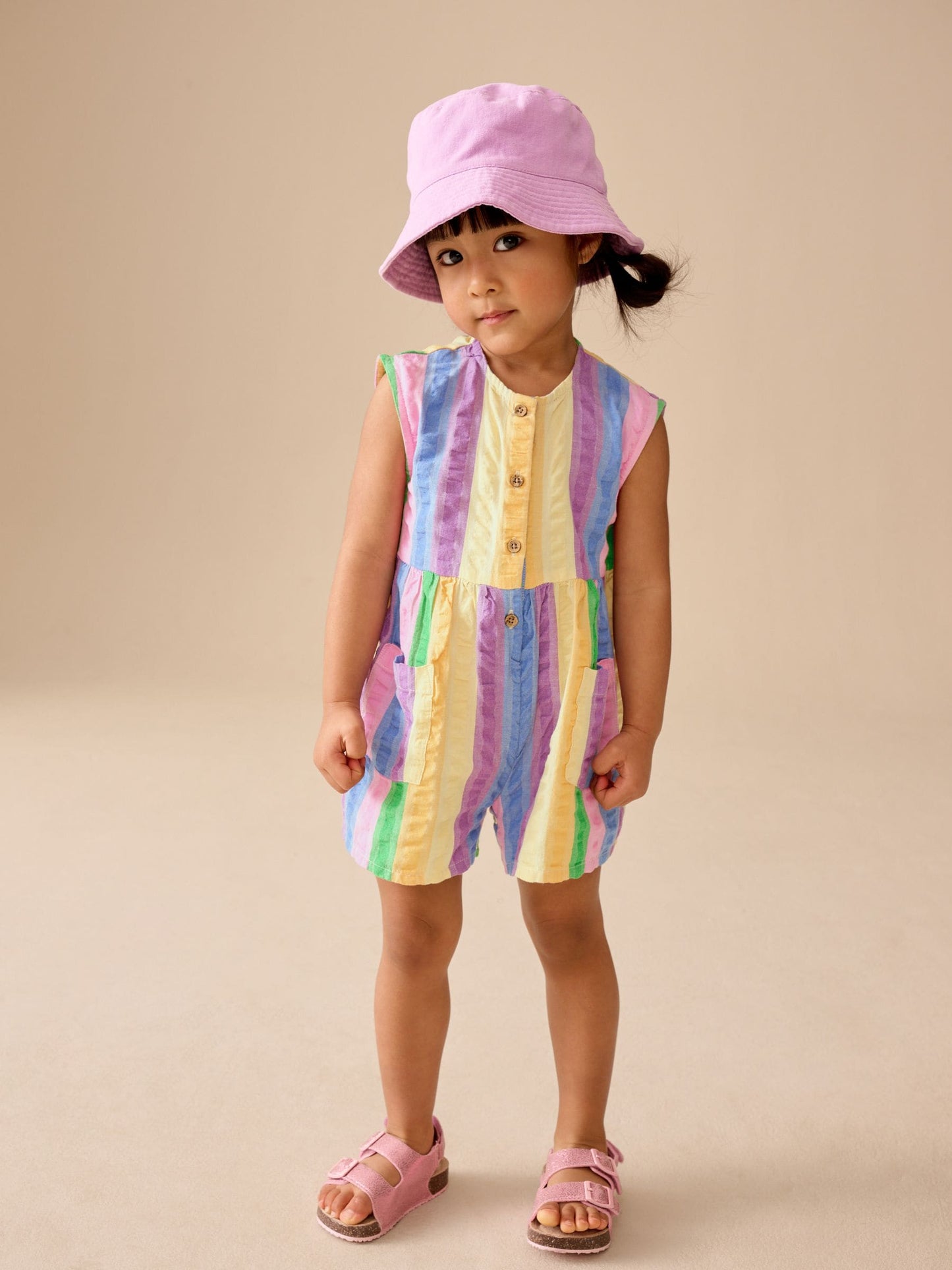 Dsiney Kidz - Rainbow Stripe Sleeveless Playsuit (3mths-7yrs) image 2