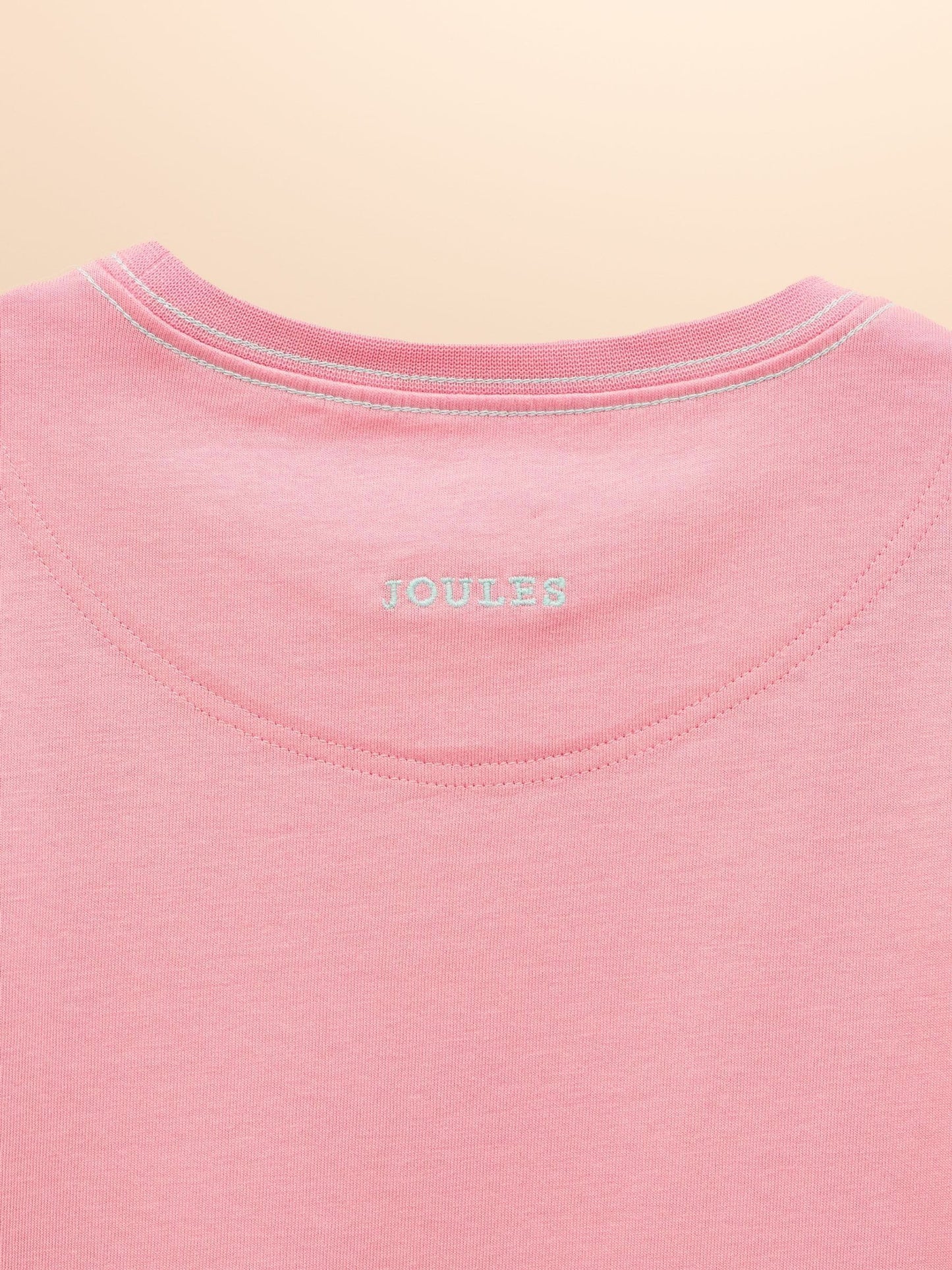 Joules Girls' Astra Pink Applique Cotton T-Shirt image 4