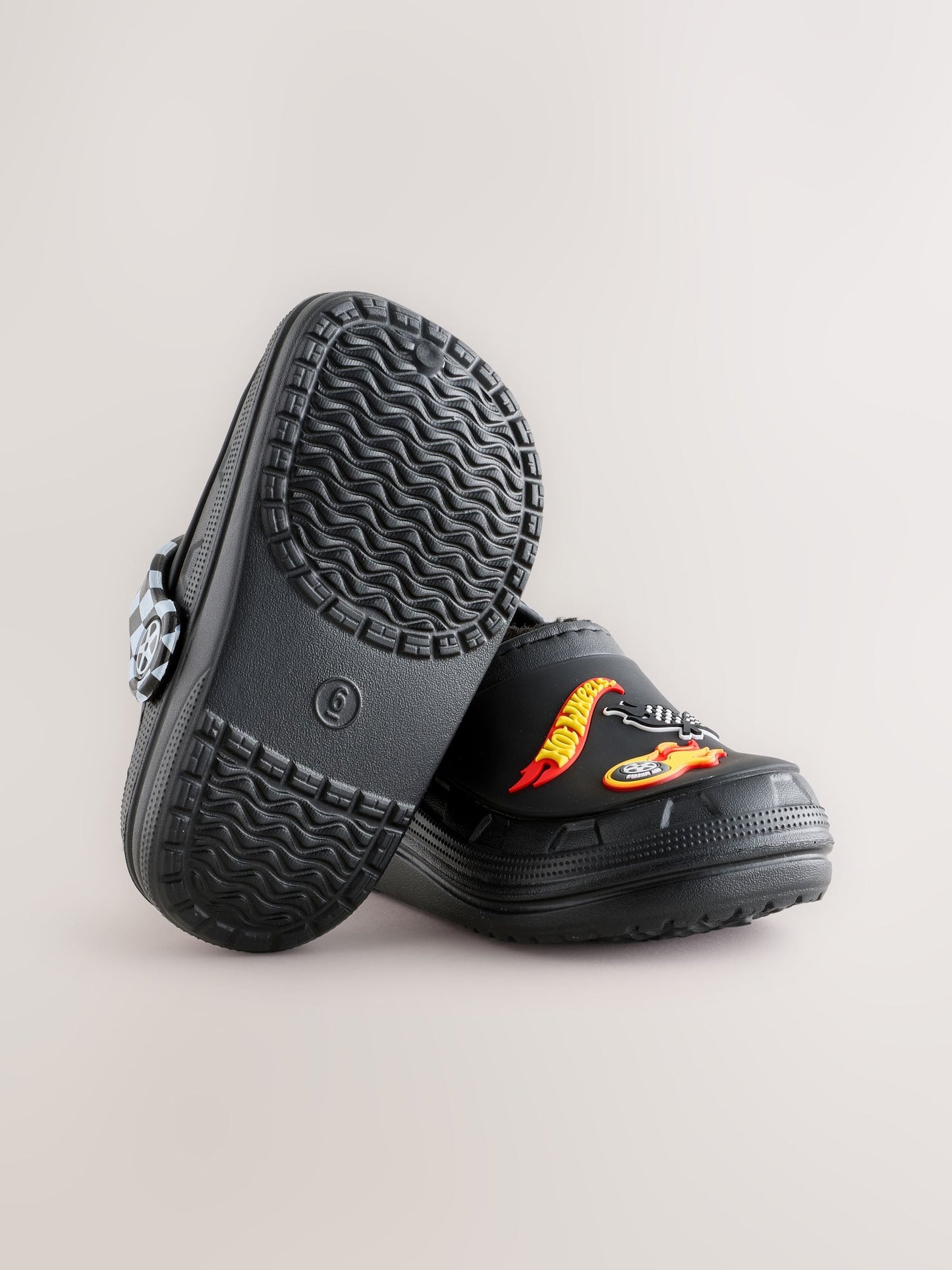 Black Hot Wheels Slipper Clogs image 4