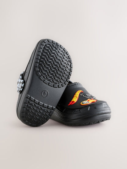Black Hot Wheels Slipper Clogs image 4
