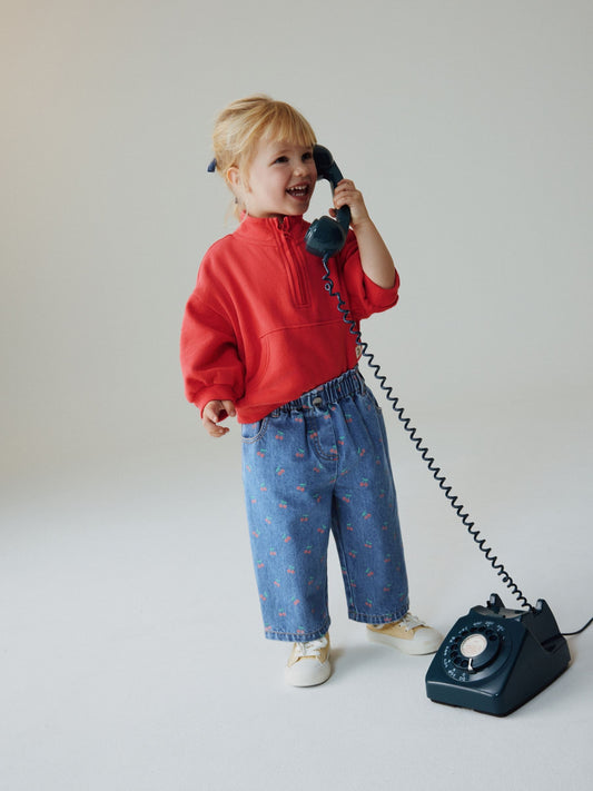 Dsiney Kidz - Cherry Print Wide Leg Jeans (3mths-7yrs) image 2