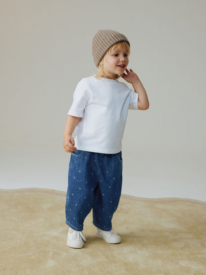 Dsiney Kidz - Blue Spot Pullon Barrel Jeans (3mths-7yrs) image 2