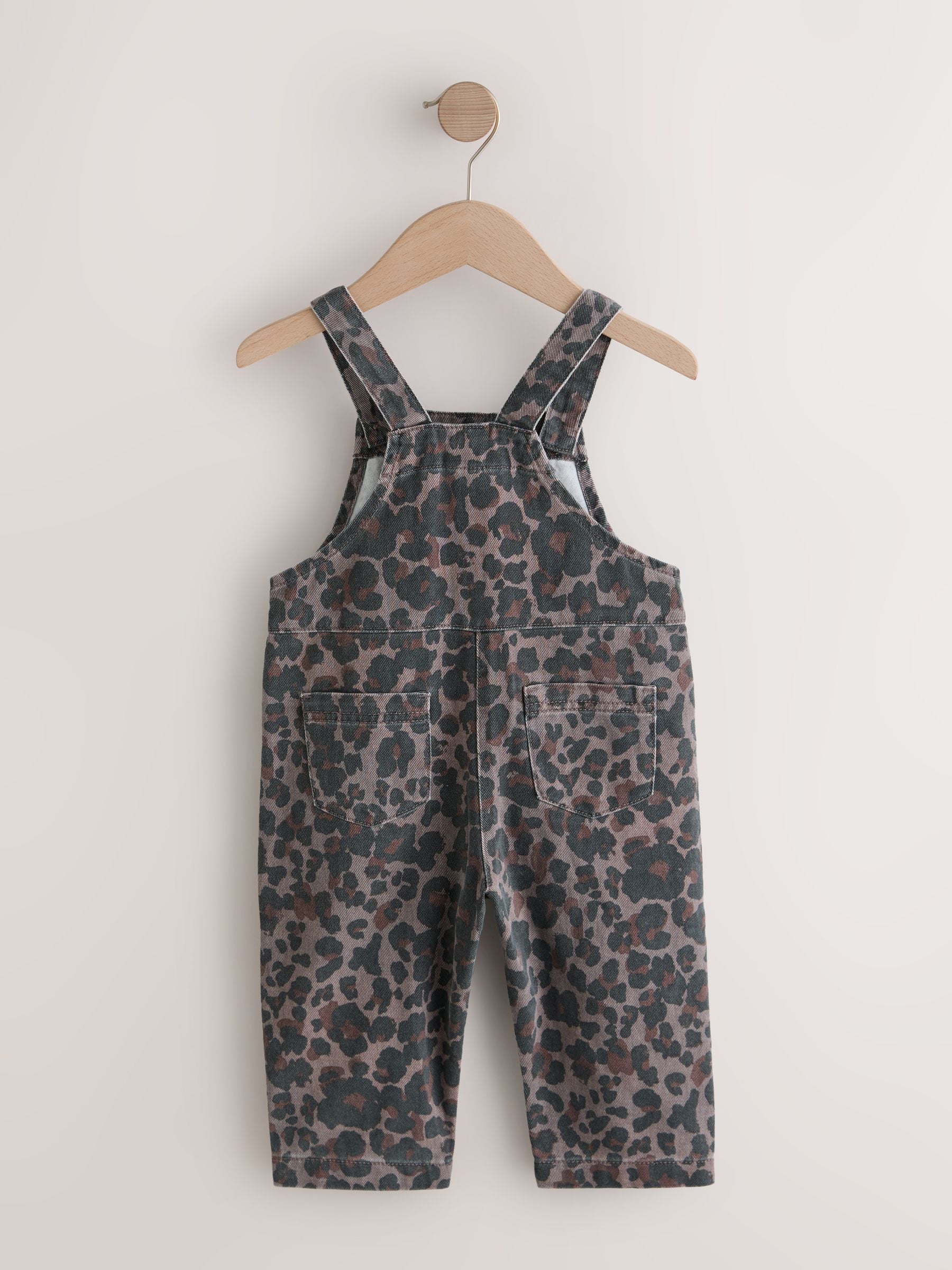 Animal Print Denim Dungarees (3mths-7yrs) image 6