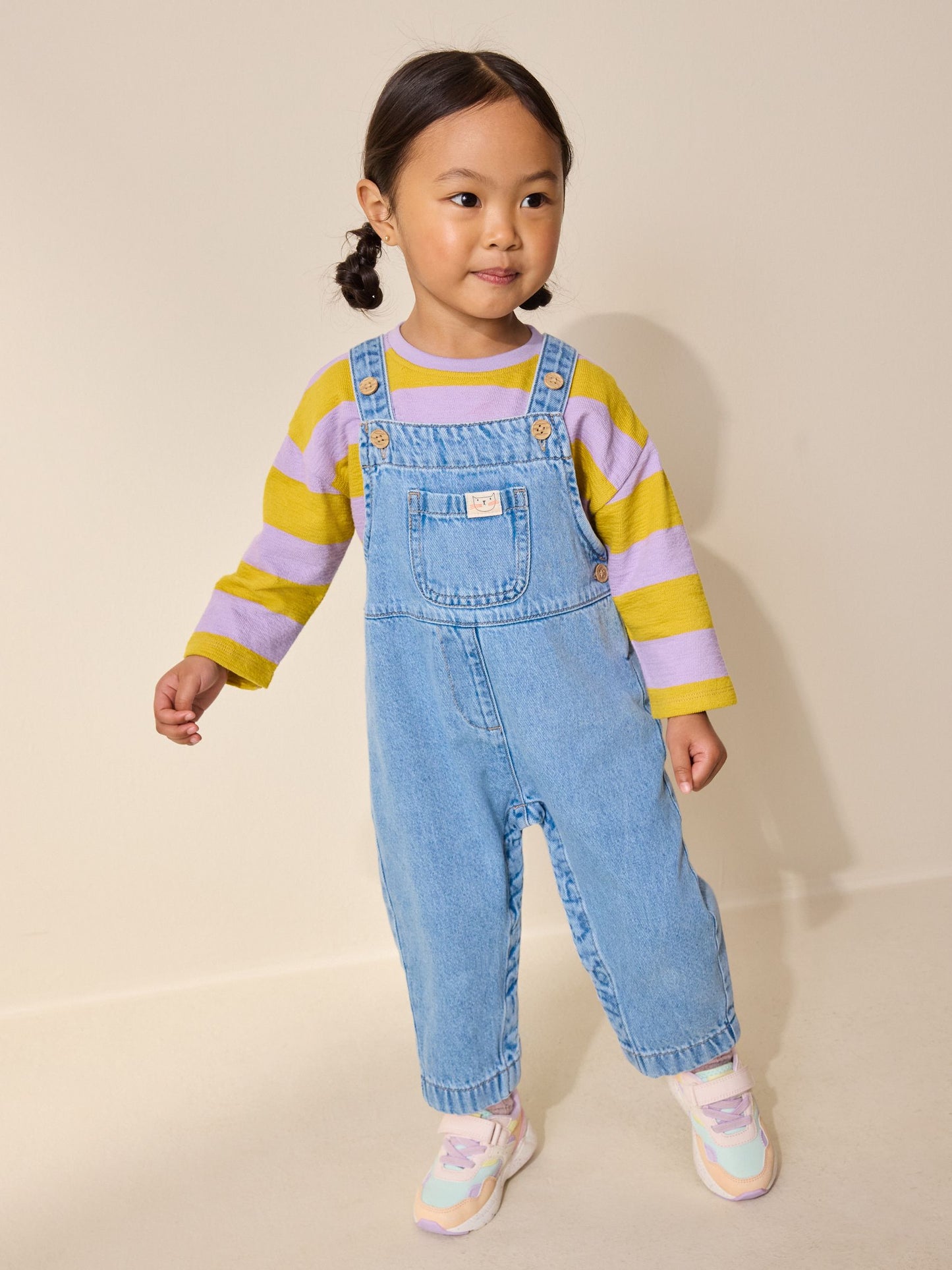 Mid Blue Denim Dungarees (3mths-7yrs) image 1