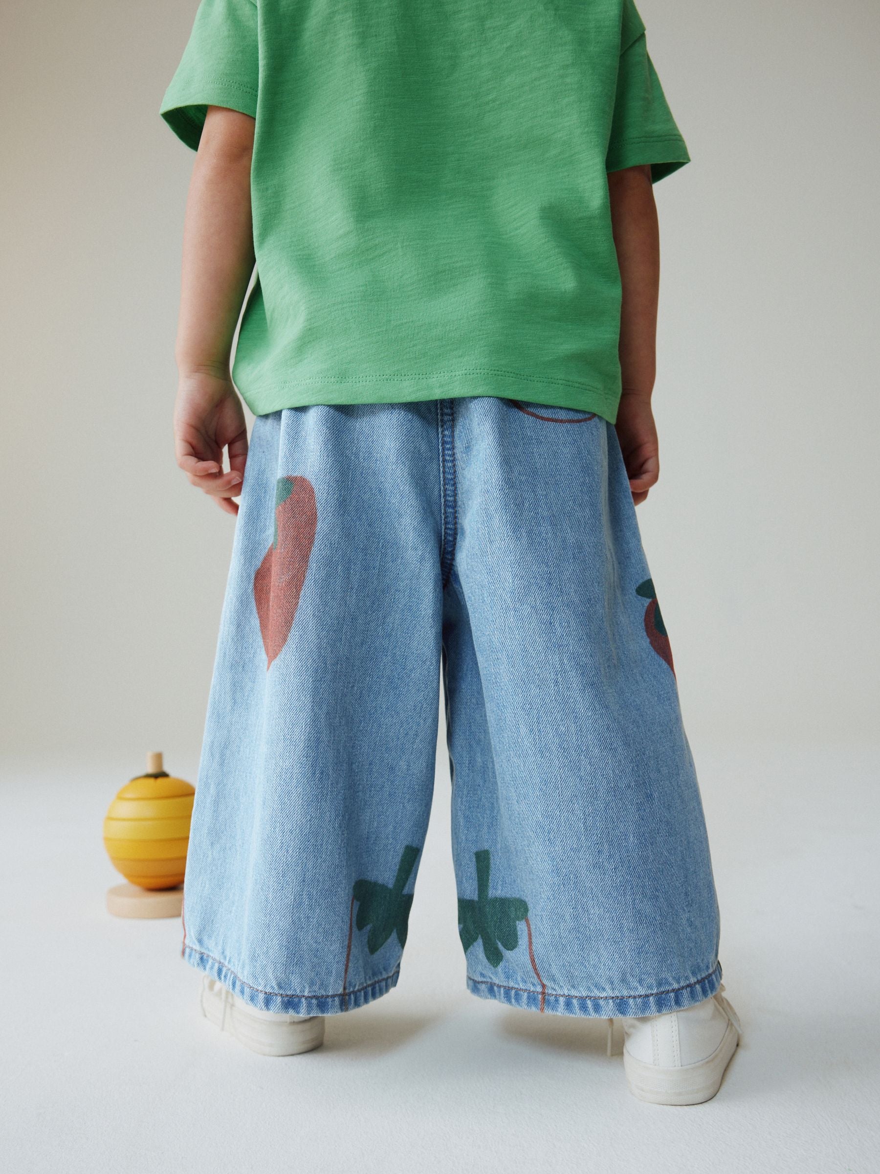 Mid Blue Tomato Printed Jeans (3mths-7yrs) image 3