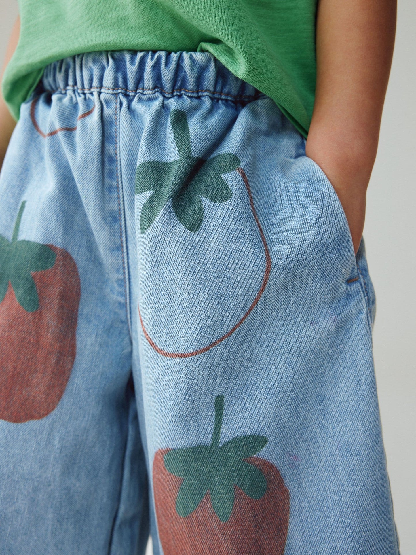 Mid Blue Tomato Printed Jeans (3mths-7yrs) image 4
