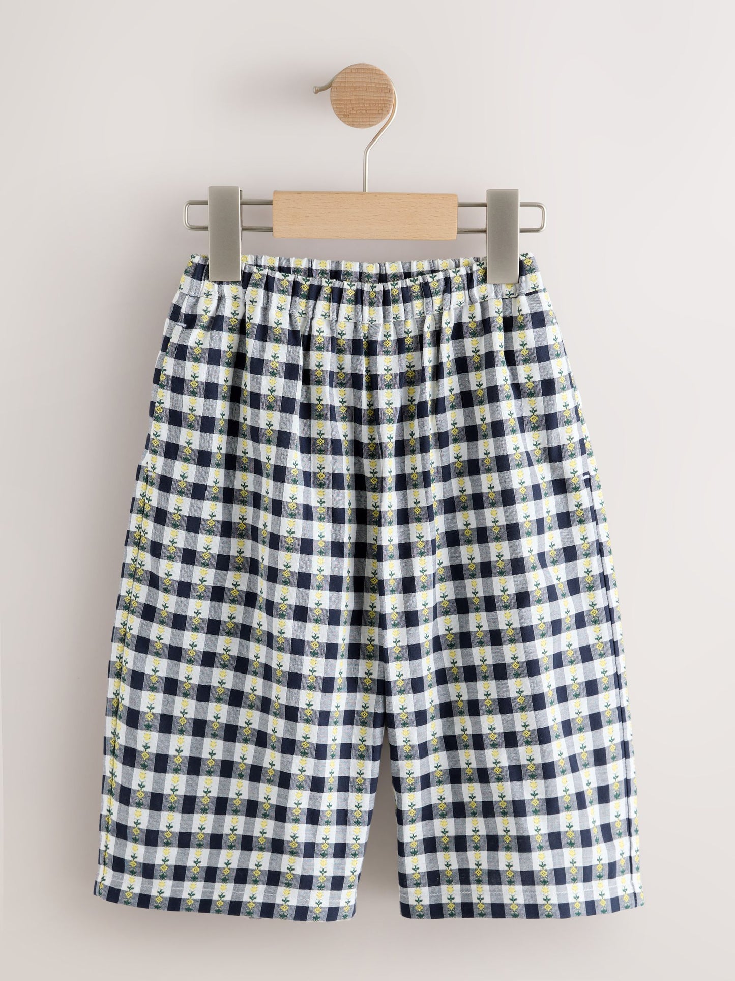 Black/White Floral Gingham Trousers (3mths-7yrs) image 4