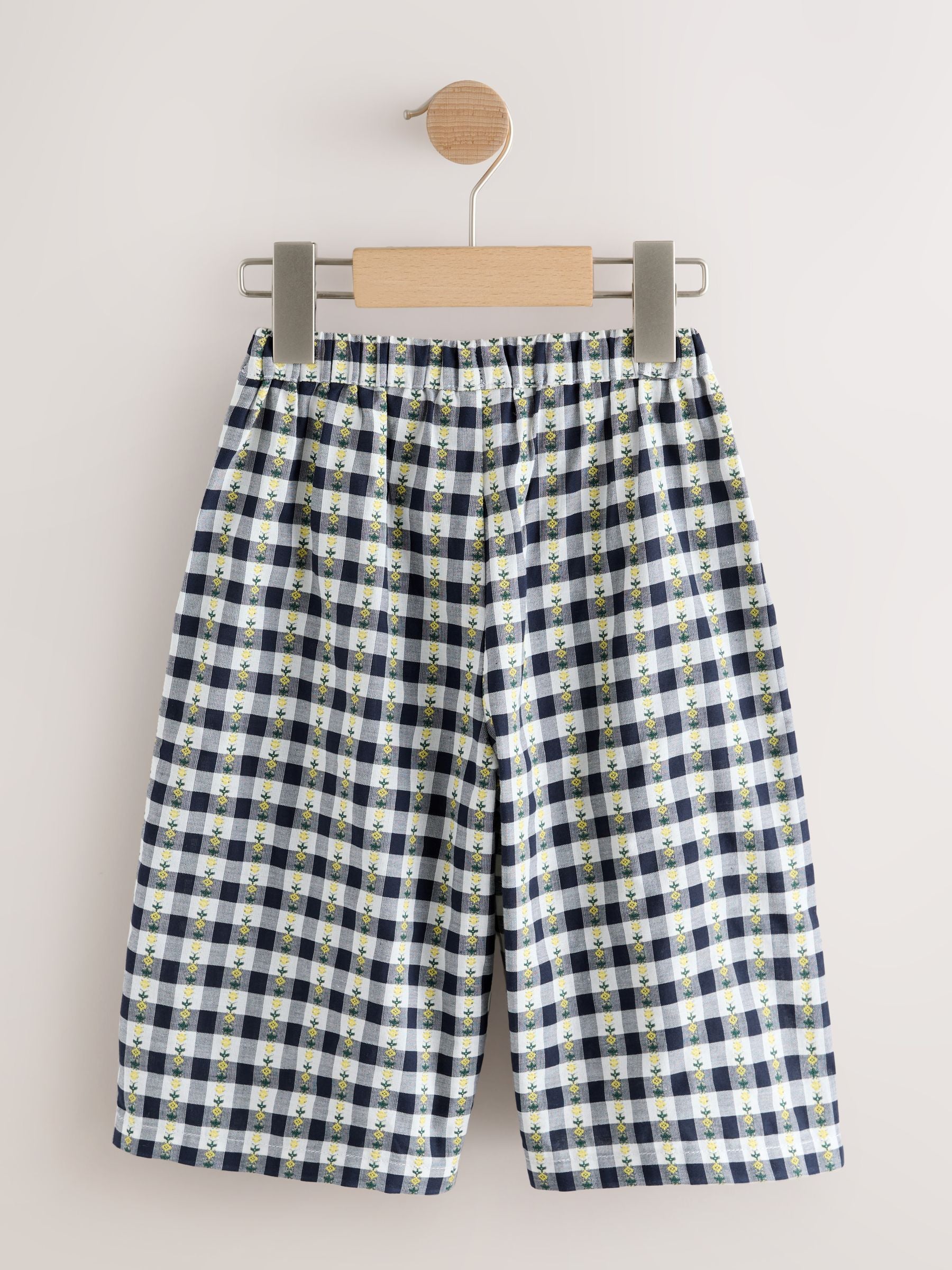 Black/White Floral Gingham Trousers (3mths-7yrs) image 5