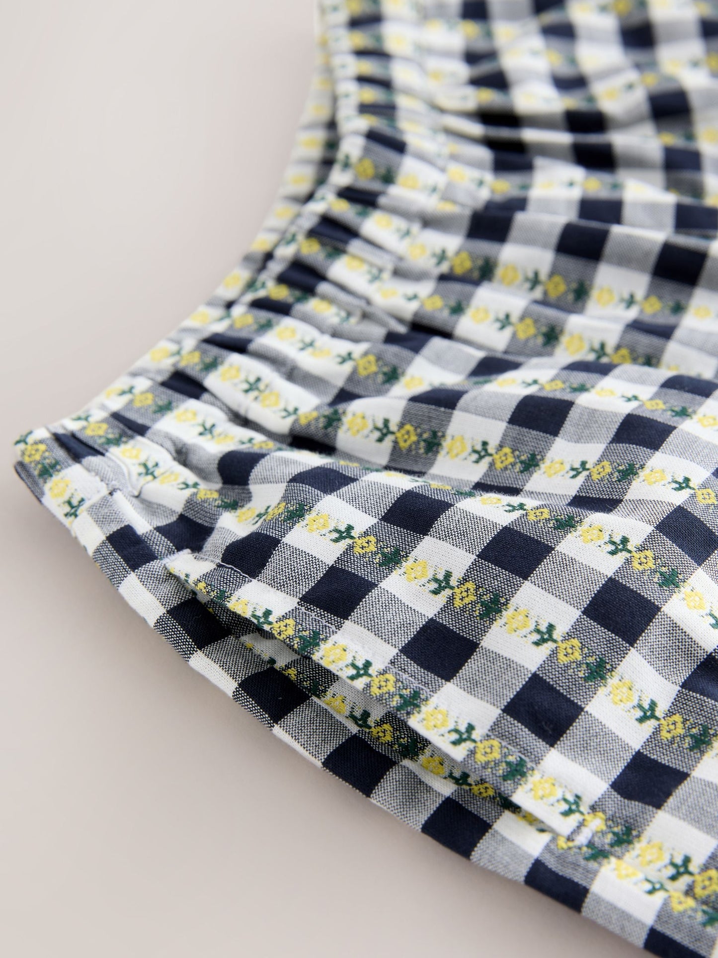Black/White Floral Gingham Trousers (3mths-7yrs) image 6