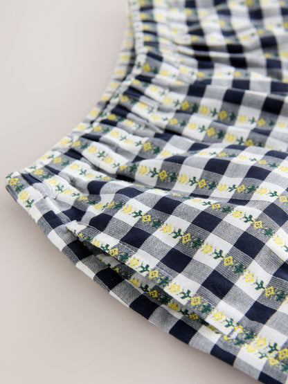 Black/White Floral Gingham Trousers (3mths-7yrs) image 6