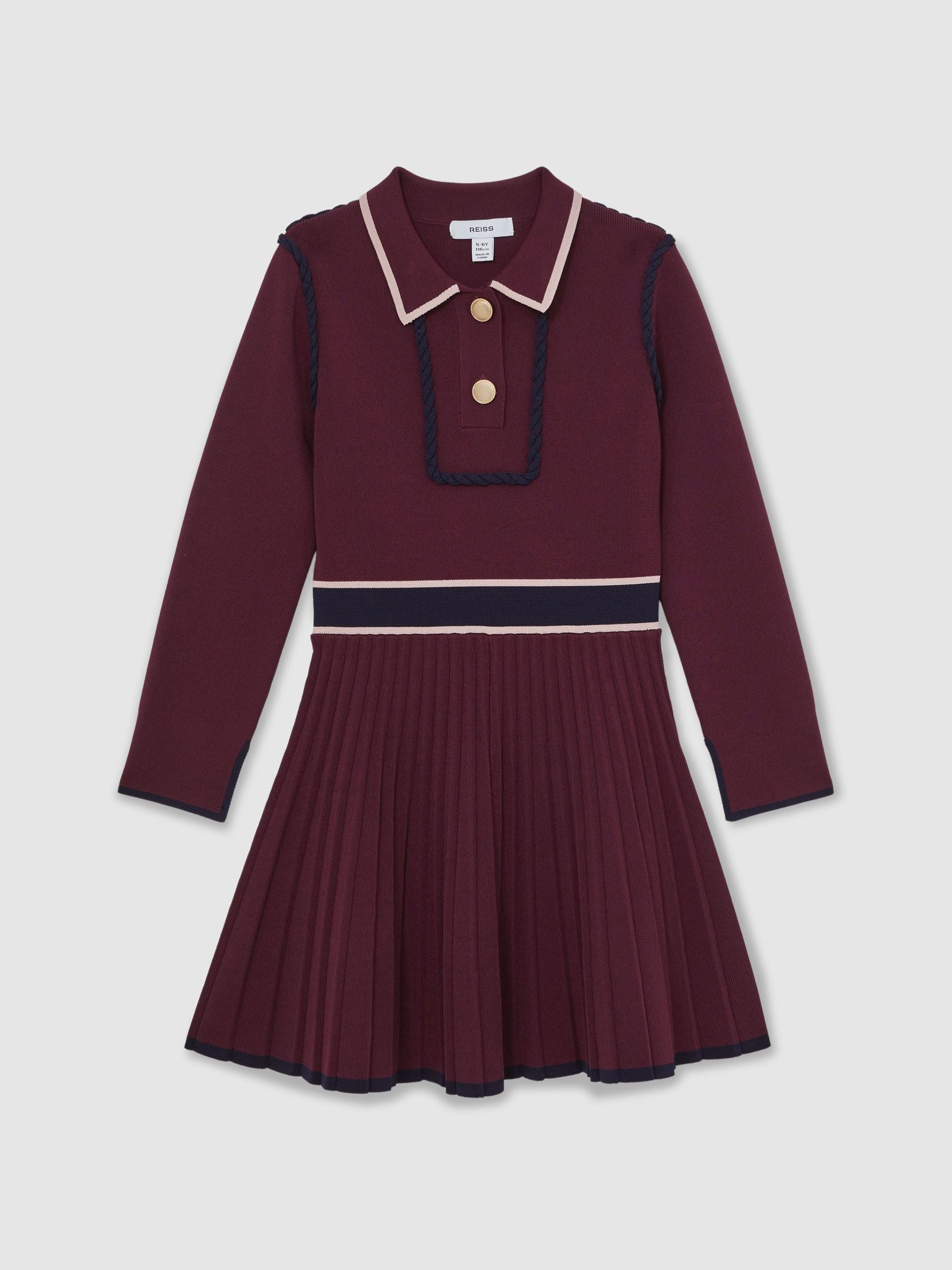 Reiss Berry Freya 9-13 yrs Piped Knitted Skater Dress image 2