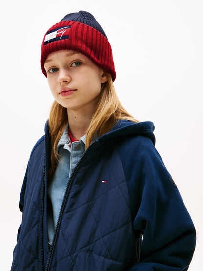 Tommy Hilfiger Blue Kids Signature Logo Beanie - image 1