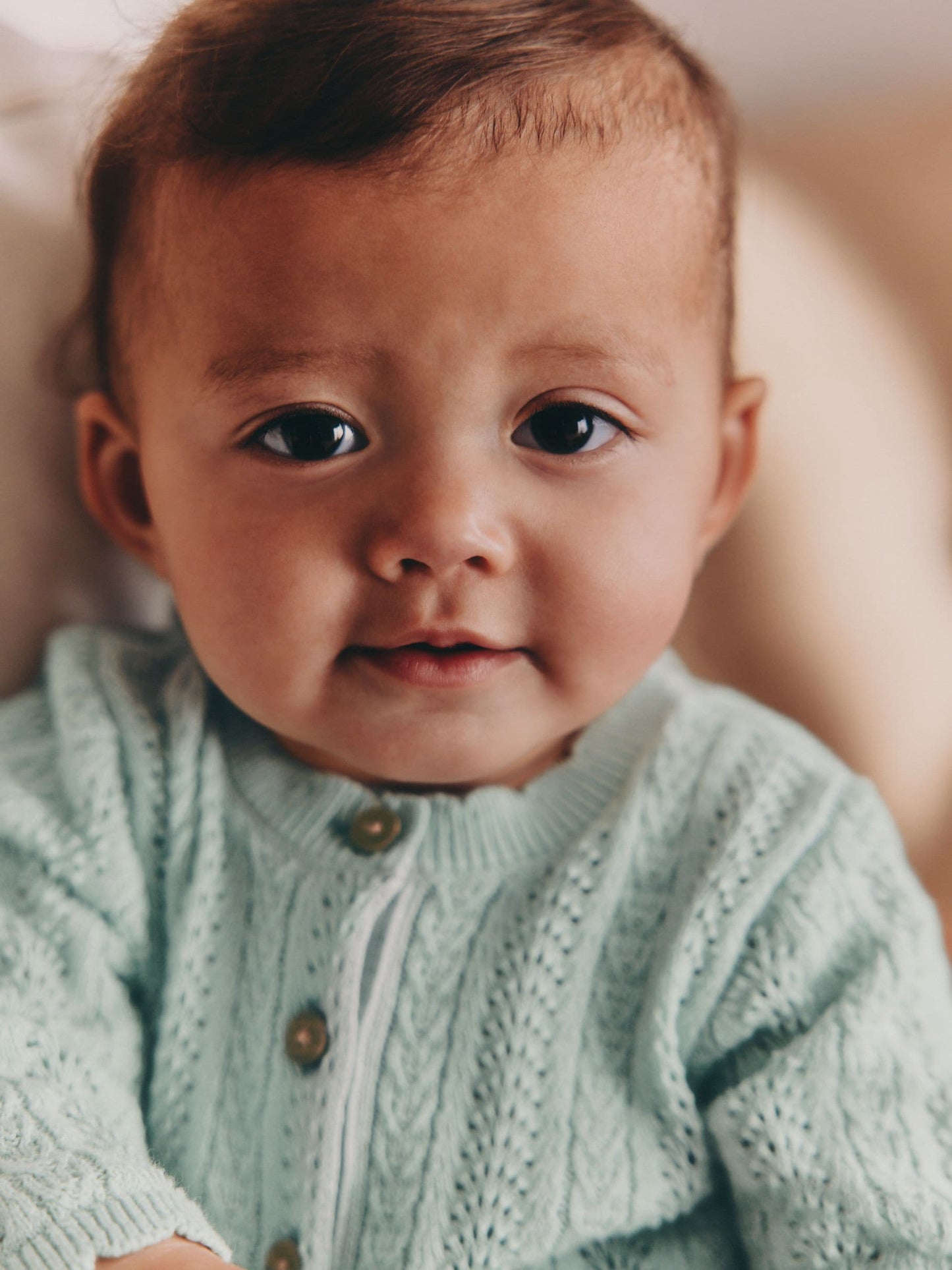 Sage Green Knitted Baby Dress (0mths-2yrs) image 5
