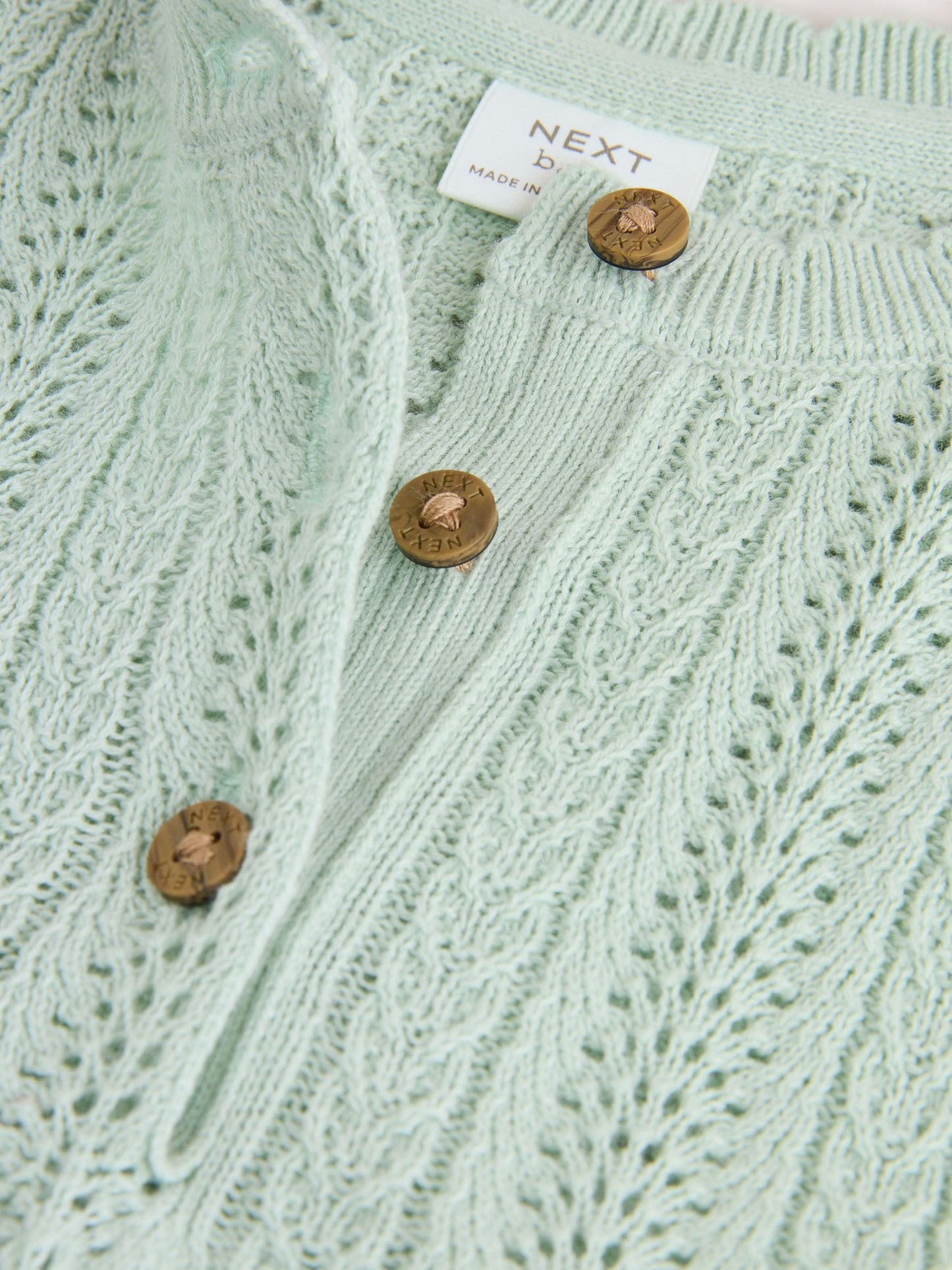 Sage Green Knitted Baby Dress (0mths-2yrs) image 6