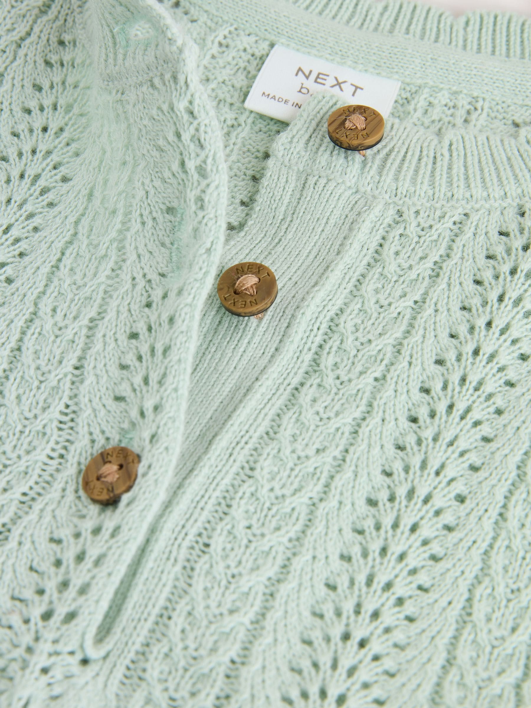Sage Green Knitted Baby Dress (0mths-2yrs) image 6