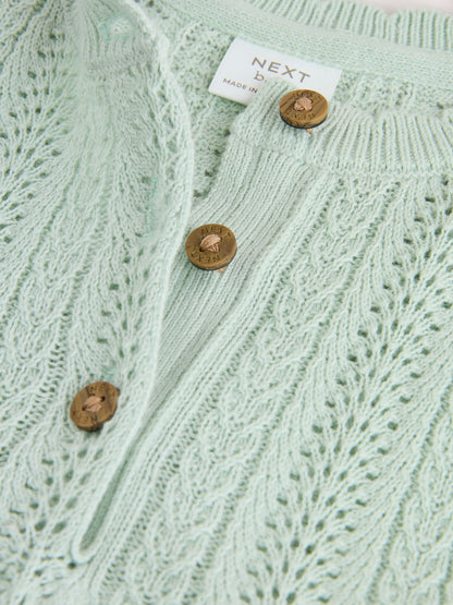 Sage Green Knitted Baby Dress (0mths-2yrs) image 6