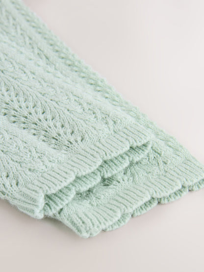 Sage Green Knitted Baby Dress (0mths-2yrs) image 7