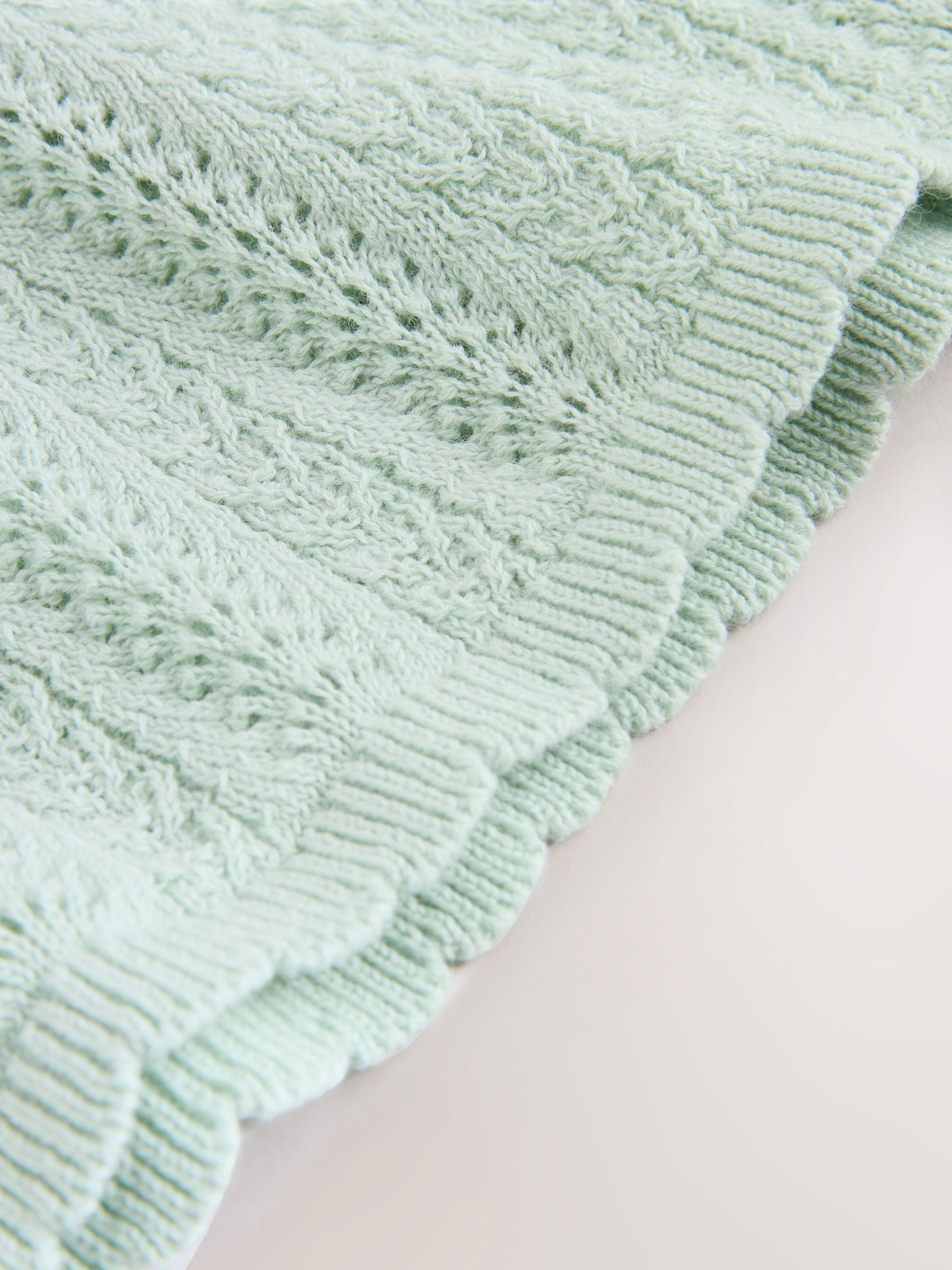 Sage Green Knitted Baby Dress (0mths-2yrs) image 8