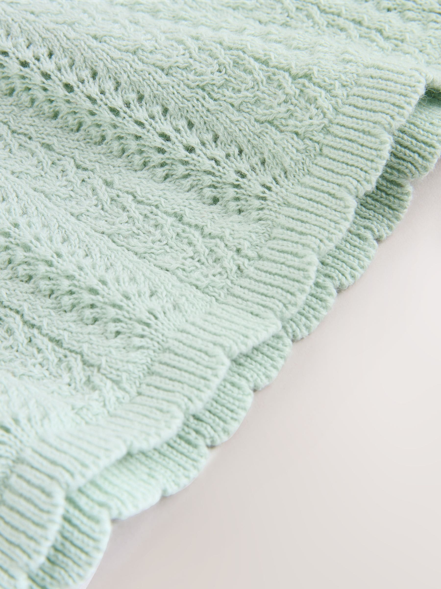 Sage Green Knitted Baby Dress (0mths-2yrs) image 8