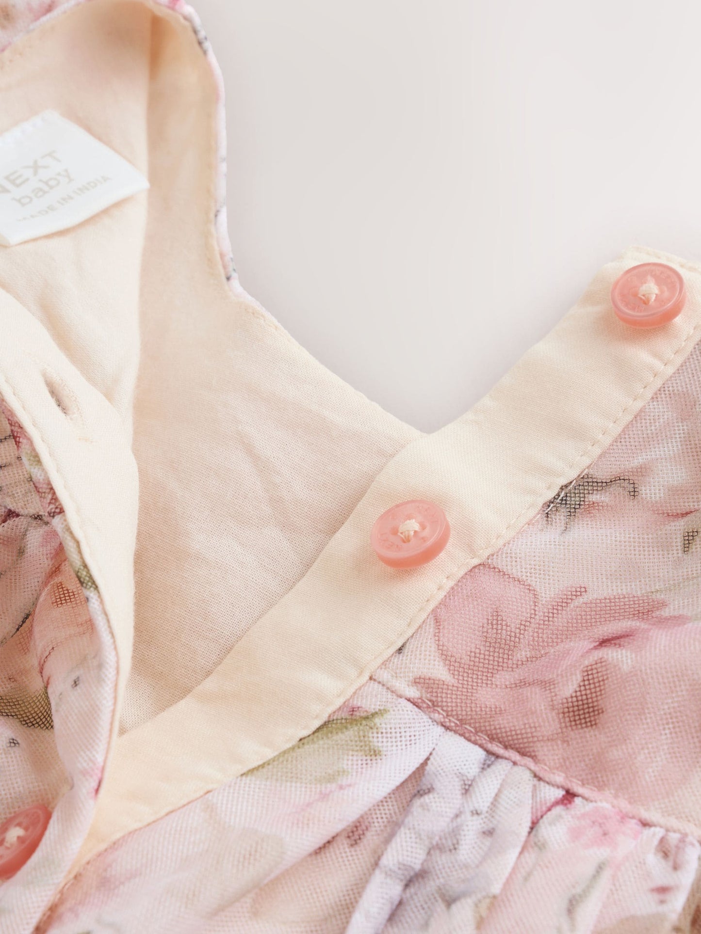 Pink Floral Baby Mesh Dress (0mths-2yrs) image 3