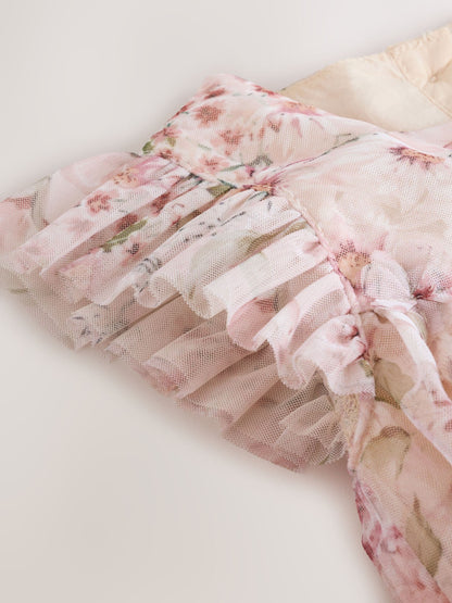 Pink Floral Baby Mesh Dress (0mths-2yrs) image 6