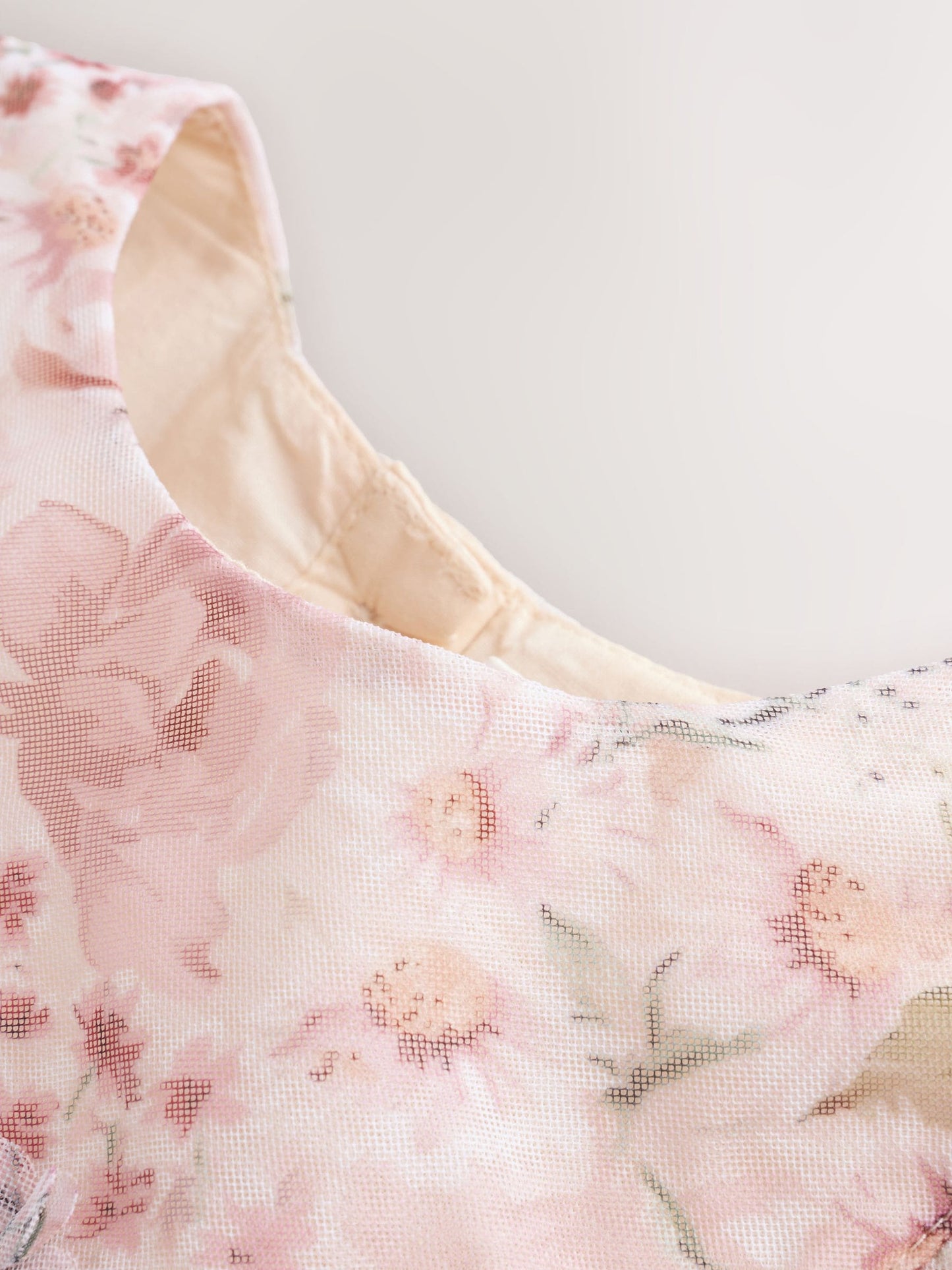 Pink Floral Baby Mesh Dress (0mths-2yrs) image 7