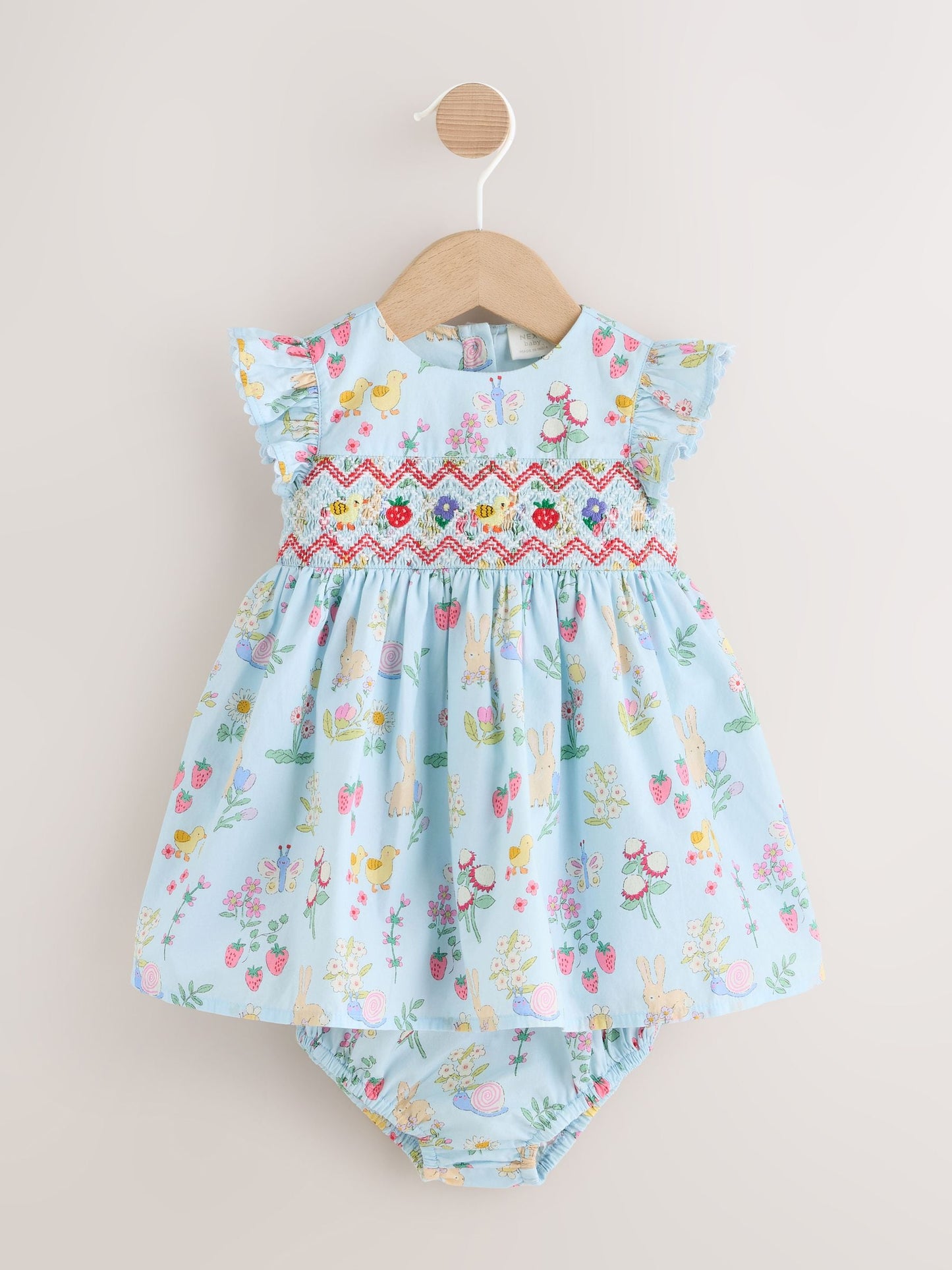 Blue Woven Baby Dress and Knickers Set 2 Piece (0mths-2yrs) image 1