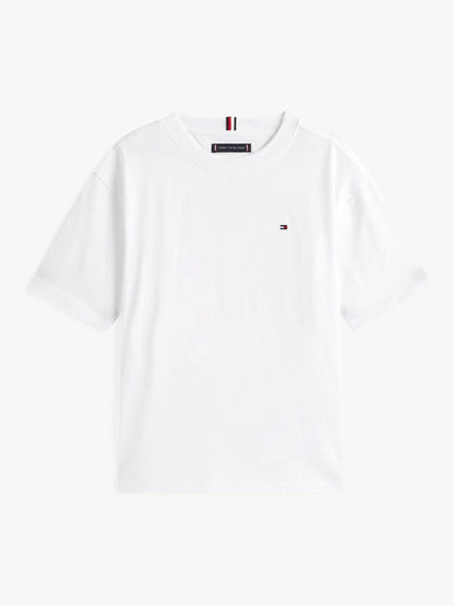 Tommy Hilfiger White Flag Embroidery Crew Neck T-Shirt image 5