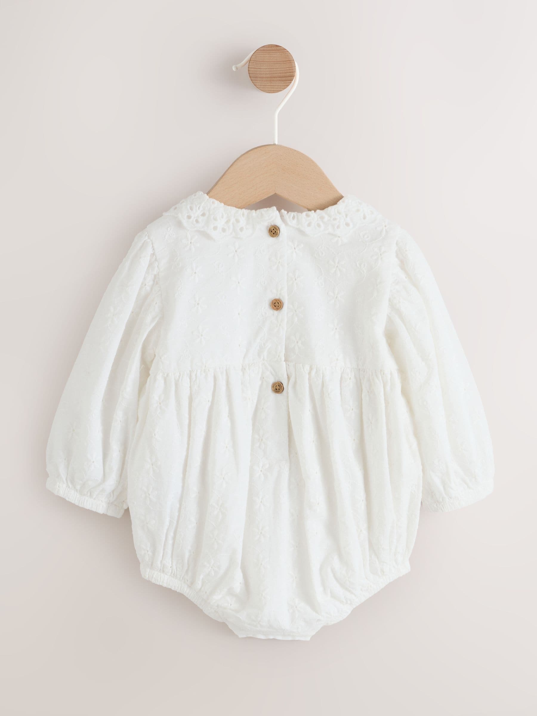 White Baby Bloomer Romper (0mths-2yrs) image 3