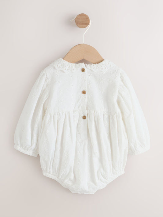 White Baby Bloomer Romper (0mths-2yrs) image 3