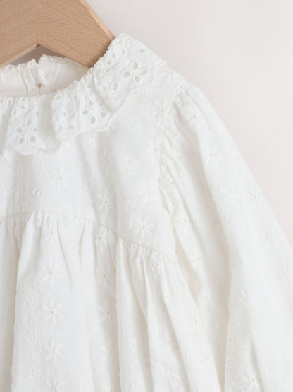 White Baby Bloomer Romper (0mths-2yrs) image 4