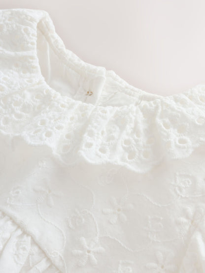 White Baby Bloomer Romper (0mths-2yrs) image 7