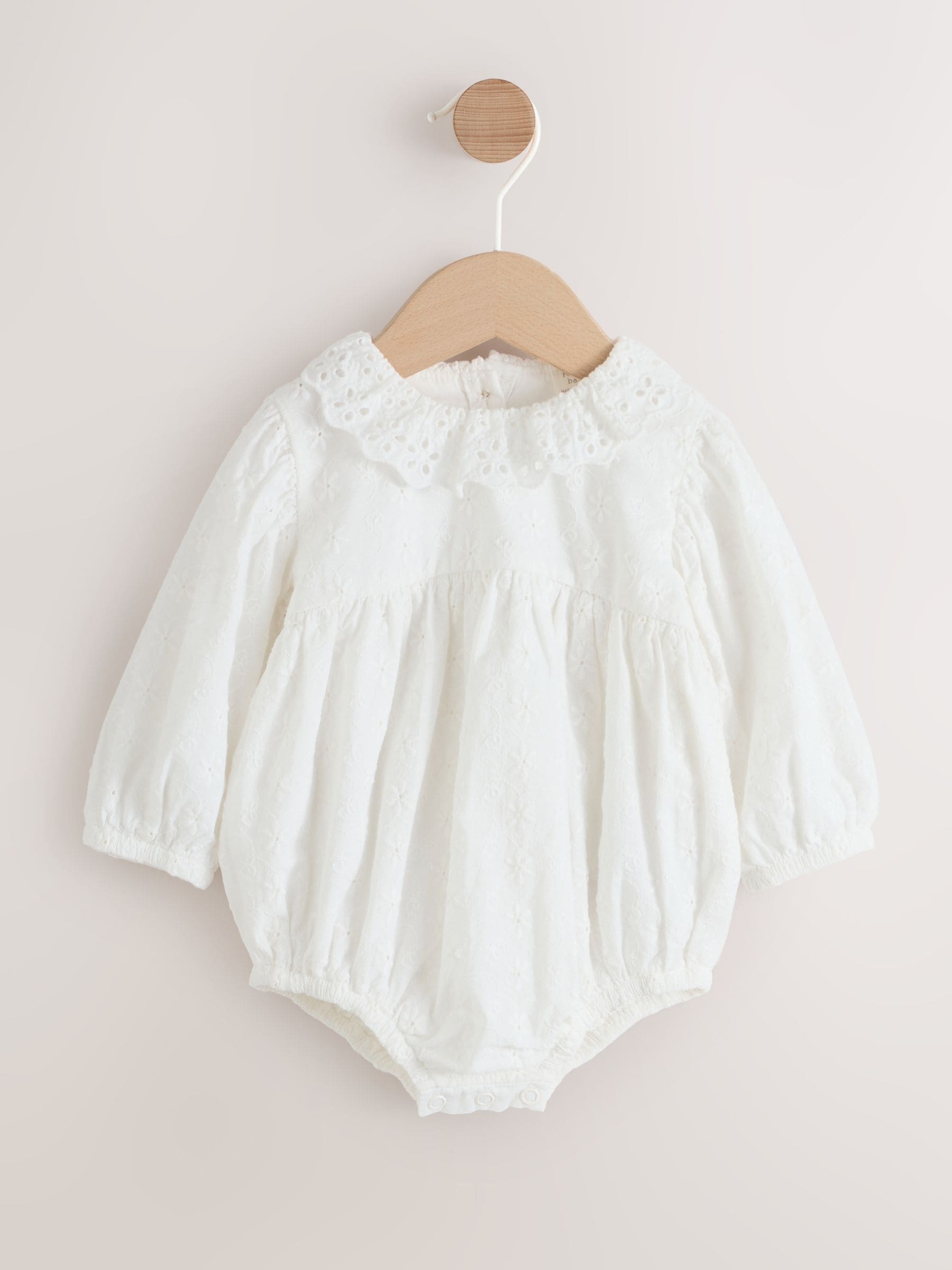 White Baby Bloomer Romper (0mths-2yrs) image 1