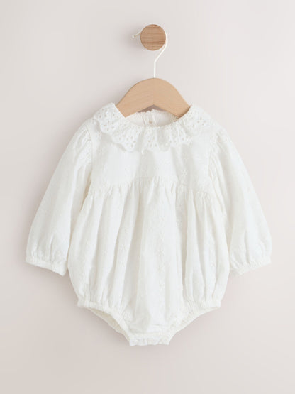 White Baby Bloomer Romper (0mths-2yrs) image 1