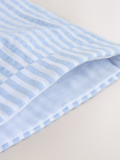 Blue Stripe Woven Dungaree and Bodysuit Baby Set (0mths-2yrs) image 7
