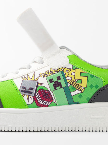Dsiney Kidz - Vanilla Underground White Minecraft Touch Fastening Trainers image 4