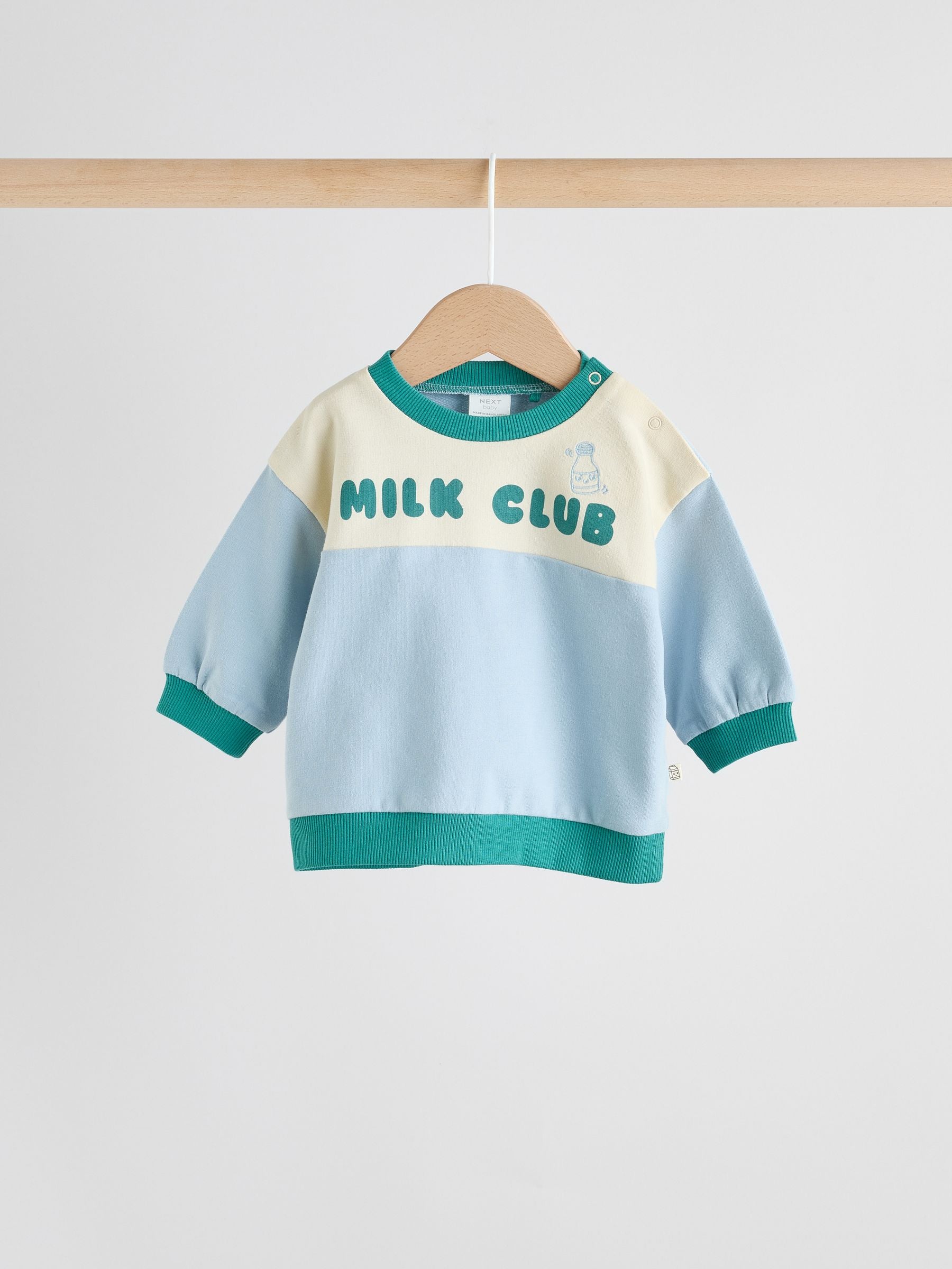 Blue Milk Club Sweatshirt and Shorts Baby Set (0mths-2yrs) image 7