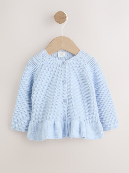 Blue Peplum Baby Knitted Cardigan (0mths-2yrs) - image 1
