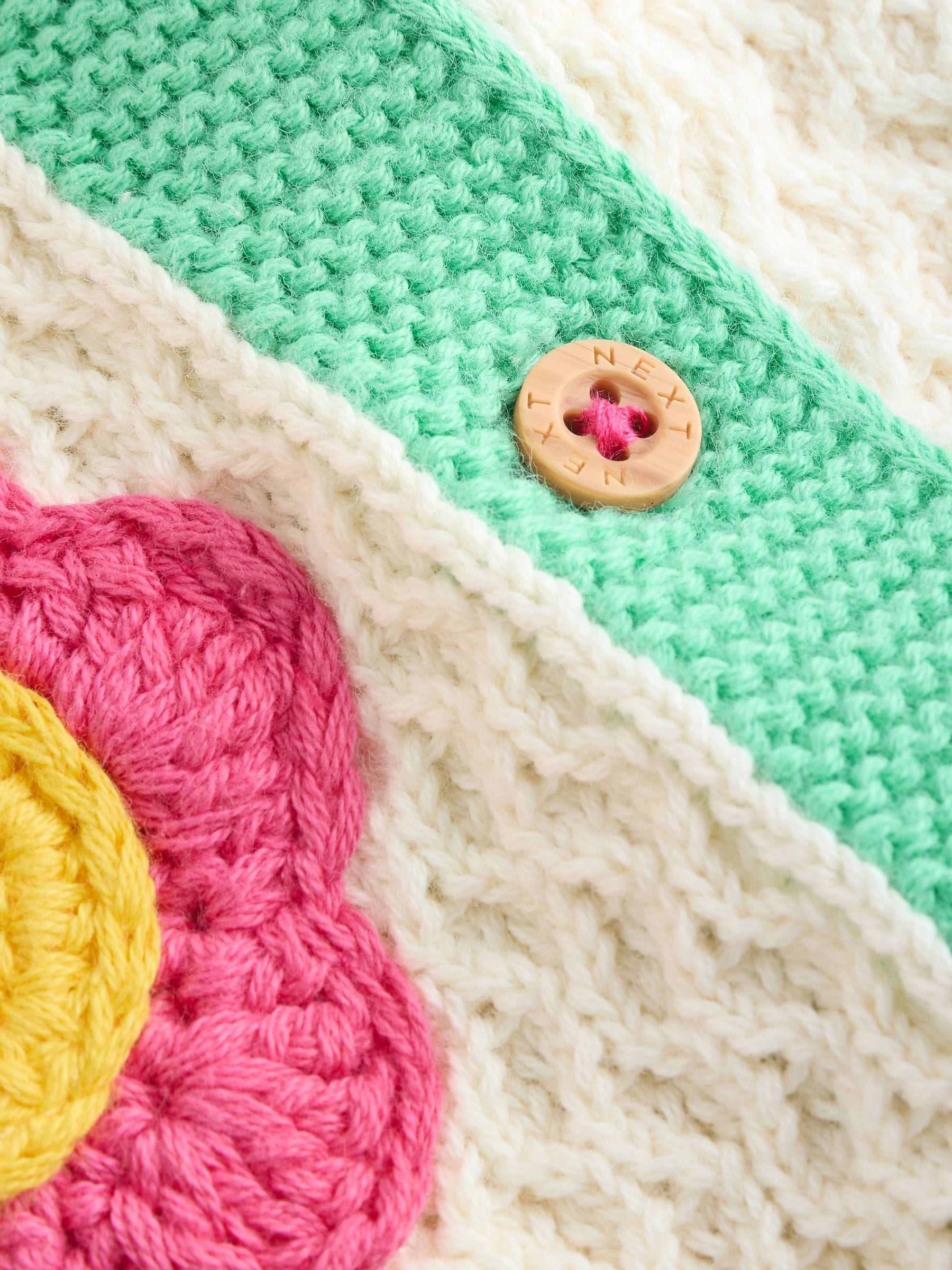 Dsiney Kidz - Multi Pastel Crochet Animal Knitted Baby Cardigan (0mths-2yrs) image 7
