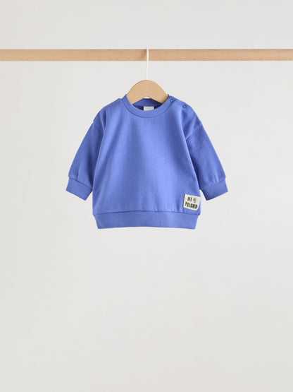 Blue Dog Print Baby Sweatshirt and Joggers Set 6 Piece (0mths-3yrs) image 3