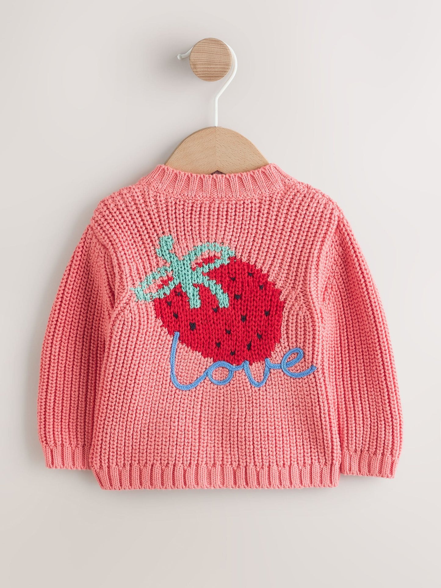 Dsiney Kidz - Pink Strawberry Baby Embroidered Back Cardigan (0mths-2yrs) image 5